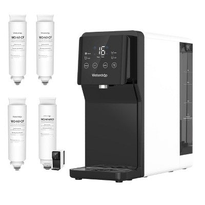 Waterdrop N1 Countertop Reverse Osmosis System, 4 Stage, 3:1 Pure to Drain,Extra 3 N1-CF + N1-MRO Replacement Filter(2 Year use)