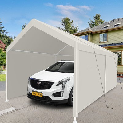 Hrinhom 116.5"H Heavy Duty Portable Carport,Outdoor Storage Shelter