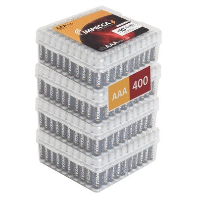 Impecca AAA 400-Pack High Performance Premium Alkaline Batteries (400-Cells)