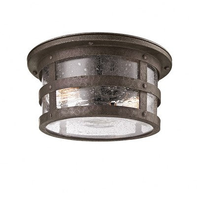 Troy Lighting Barbosa 2 - Light Flush Mount in Barbosa Bronze Clear Seeded Shade