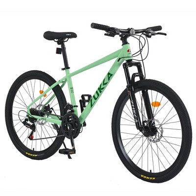 PAGED 24 Speed Shifter Mountain Bicycle with Front Suspension,Steel Bike with 8-speed Rear Derailleur for Garden & Outdoor