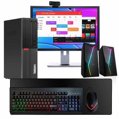 Refurbished Lenovo ThinkCentre M920S Desktop Computer-Intel i5-16GB RAM-500GB SSD-Speaker-Webcam-Keyboard/Mse-Windows 11 Pro-Manufacturer Refurbished