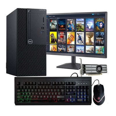 Dell Prebuilt Gaming Desktop | 22" Monitor | Intel i5 + GeForce GT 1030 2GB | Gaming PC | 16GB DDR4 | 1TB SSD | Win 11 Pro | Manufacturer Refurbished