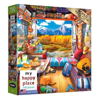 RoseArt My Happy Place Van Life, The Grand Tetons Jigsaw Puzzle - 750pc