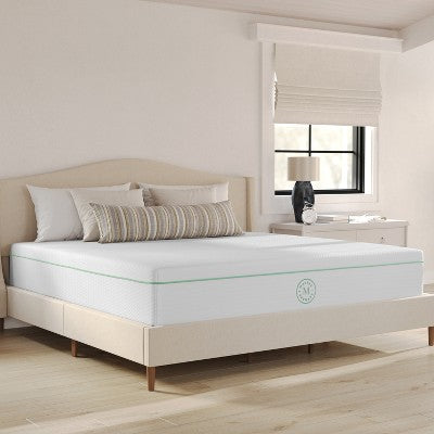 Martha Stewart SleepComplete 12 Inch Medium Firm Triple-Action Cooling Gel Memory Foam Mattress with Soft Breathable CoolWeave Jacquard Quilted Top
