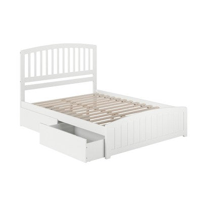 Platform Bed with Storage - Modern Design, No Box Spring Needed, Stylish Footboard