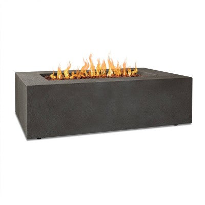 Baltic Rectangle Propane Fire Table - Gray - Real Flame: Outdoor Coffee Table, 50K BTU, Rust-Resistant