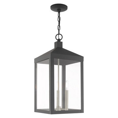 Livex Lighting Nyack 3 - Light Post Light in Scandinavian Gray