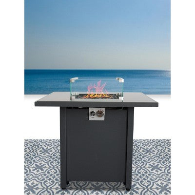 30'' H x 30'' W Outdoor Fire Pit Table (Steel Grey)