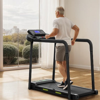 PAGED Treadmill with Incline, Portable Walking Pad Treadmill with LED Display and 12 Preset Programs, Exercise Equipment for Home, Max 330 LBS