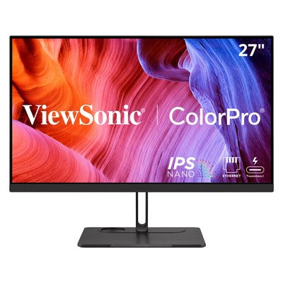 Refurbished: ViewSonic 27" 4K UHD IPS Monitor w/ Pantone Validated, USB C, HDMI 2.1, and DP - Manufacturer Refurbished