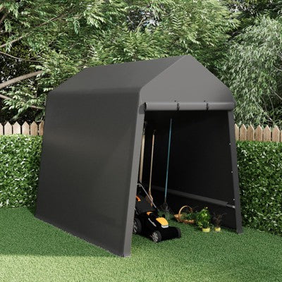 Portable Outdoor Shelter Shed - Waterproof UV-Resistant Carport with Roll-Up Zipper Doors & Vents, Anti-Snow Motorcycle Garage Tent