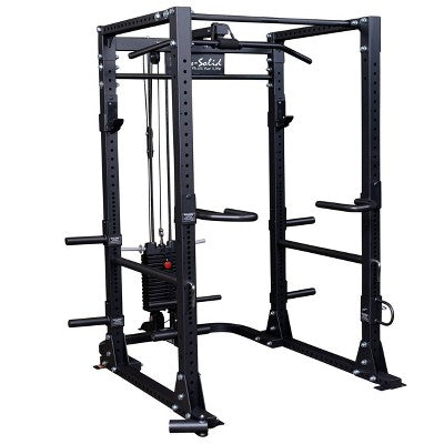 Body-Solid GPR400 Power Rack with GLA400 Lat Pulldown Bar Attachment