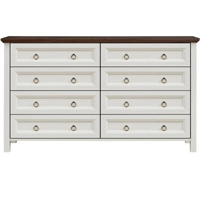 Bella Depot Farmhouse 8 Drawers Dresser Chests for Bedroom