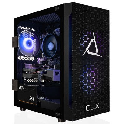 CLX SET Gaming PC TGMSETRTA5502BM- AMD Ryzen 5 8400F 4.2GHz 6-Core, 32GB DDR5 Memory, GeForce RTX 5060 Ti 8GB Graphics, 2TB SSD, WiFi, Windows 11 Home