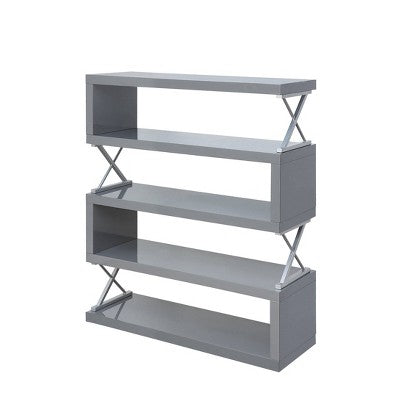 54.38" Duvall 5-Tier Open Bookcase Gray - miBasics