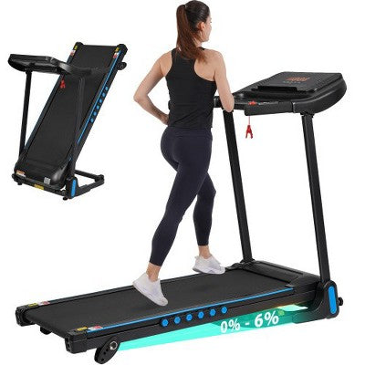 Sevobal Home Gym Equipment Folding Incline Treadmill for Running and Walking Hydraulic System Auto for Living Room, Black, 52.56"*24.41"*41.41"