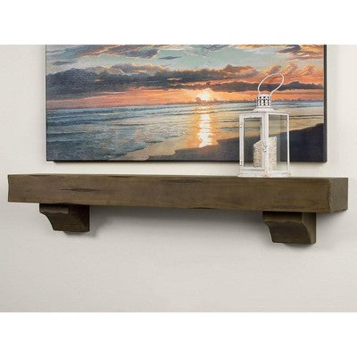 Mantels Direct Breckenridge Rustic Distressed Wood Fireplace Mantel Wall Shelf