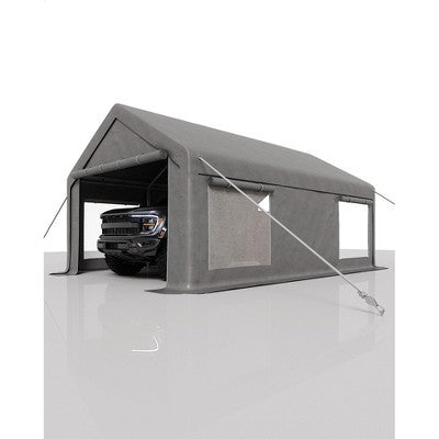 COZONY 12x20 FT Heavy Duty Carport Canopy, Galvanized Steel Car Cover with Removable Sidewalls, Waterproof UV Shelter for Cars Trucks Boats