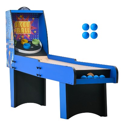 VEVOR 8' Roll and Score Classic Arcade Game Table, Arcade Machine Indoor with Electronic Scorer, Sound, 4 Balls Included, Blue