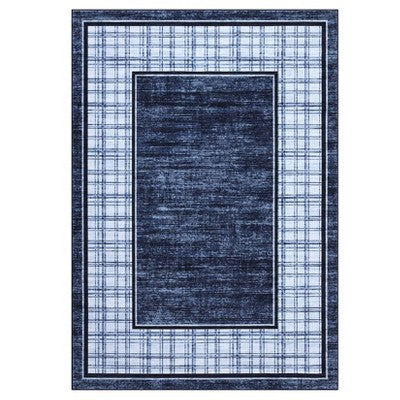 Washable Bordered Living Room Bedroom Rugs, Soft Non Slip Floor Carpet for Dining Room Kitchen, Stain Resistant Floor Cover for Home Office