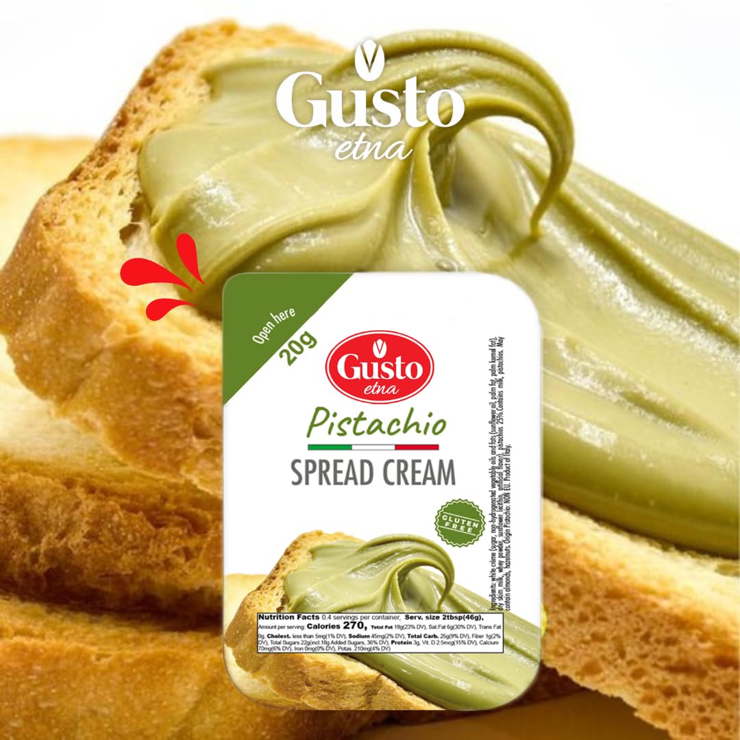 Gusto Etna, Pistachio Cream Cups, 40 Cups, 20 g each