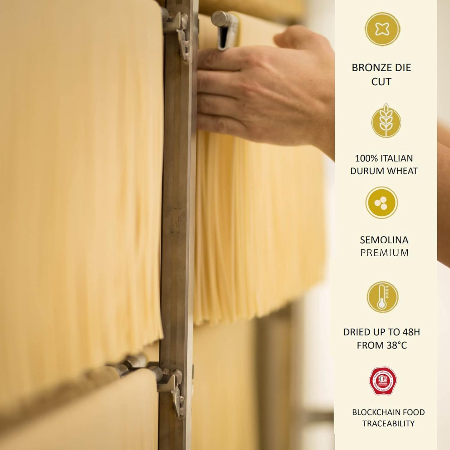 Marulo Organic Linguine Artisan Pasta – Handmade Italian Bronze-Cut Gourmet Pasta, 500g (1.1 lb)