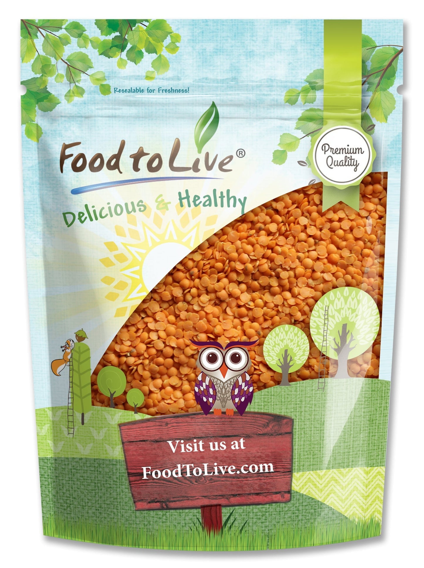 Red Split Lentils (1 Lb)