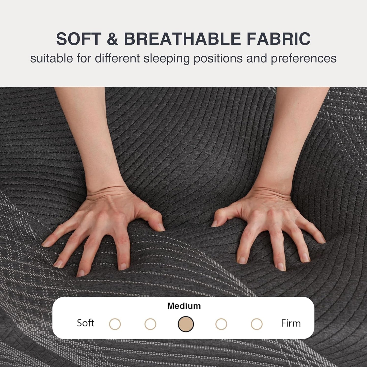 Queen Size Mattress, 10 Inch Gel Memory Foam, Cooling & Back Pain Relief, Certipur-Us Certified, Fiberglass Free, Foam Made in USA, Medium