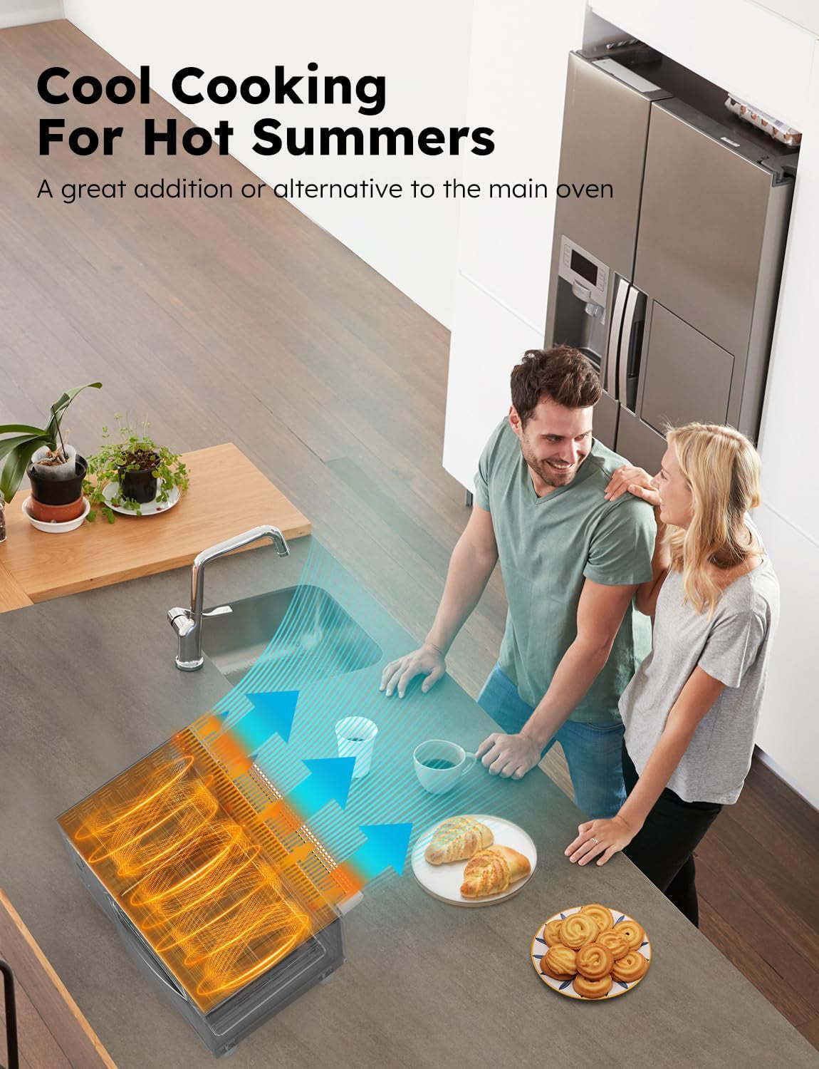 Bravo XL Pro Air Fryer Toaster Oven, Improved 100% Super Convection, Quicker & Crispier Results, 100 Presets, Multi-Layer Even Cooking, 50-500F, Smart Probe, PFAS Free, 30QT, Stainless Steel