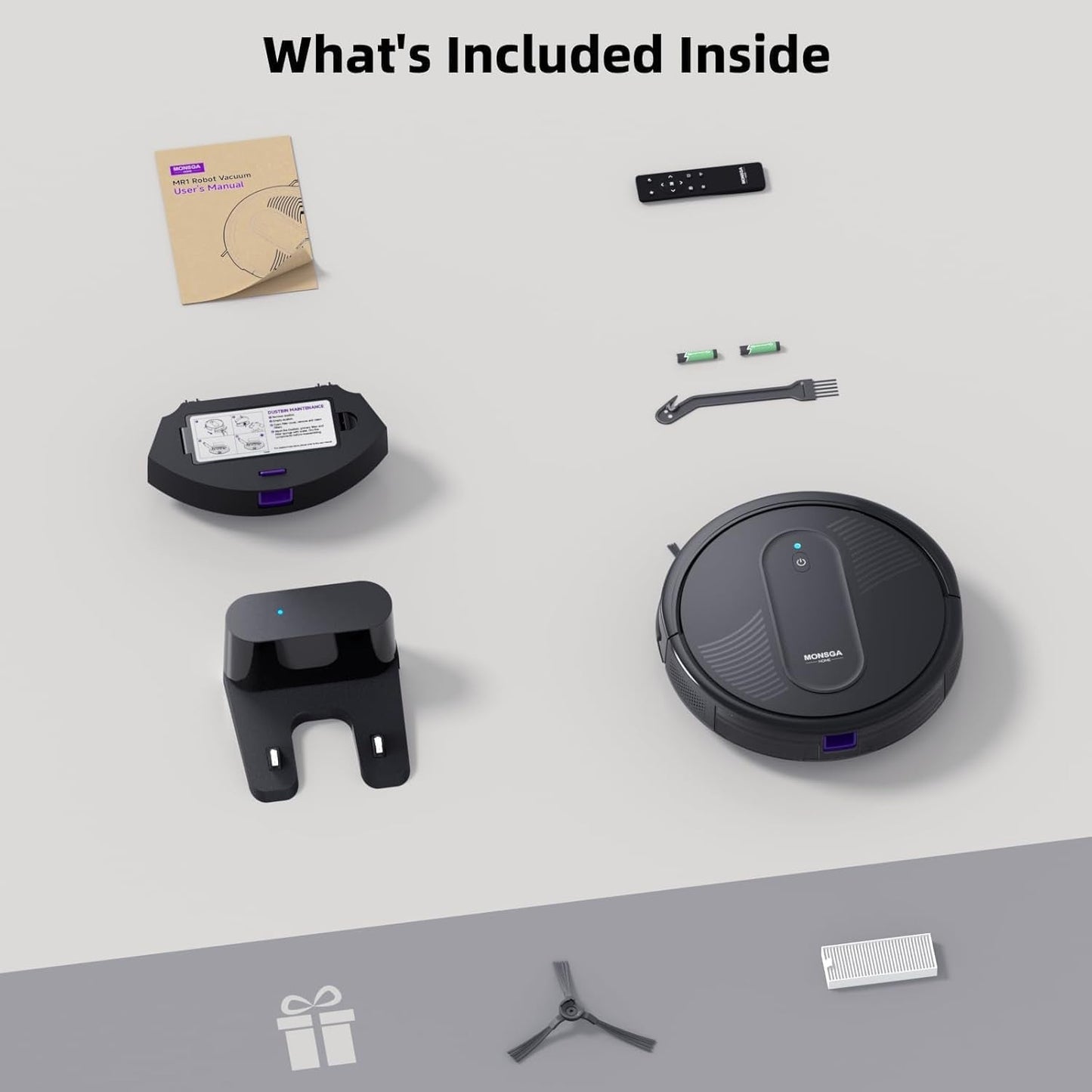 Robot Vacuum Cleaner, 4000Pa Powerful Suction Robotic Vacuum, 3.2" Super-Slim, 140Min Runtime, Vacuum Robot for Hard Floor/Low Pile Carpet/Pet Hair, Remote/App/Voice Control, Schedule Clean