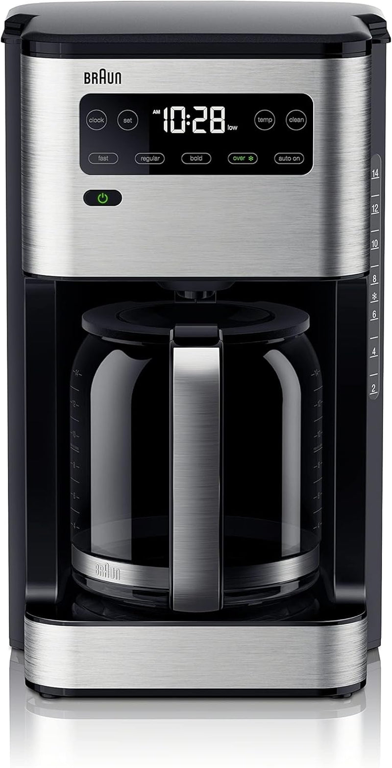 Pureflavor 14‑Cup Programmable Coffee Maker – Fast Brew Speed, Touch Display, Bold & Brew‑Over‑Ice Modes, Flavorcarafe & Adjustable Warm Plate
