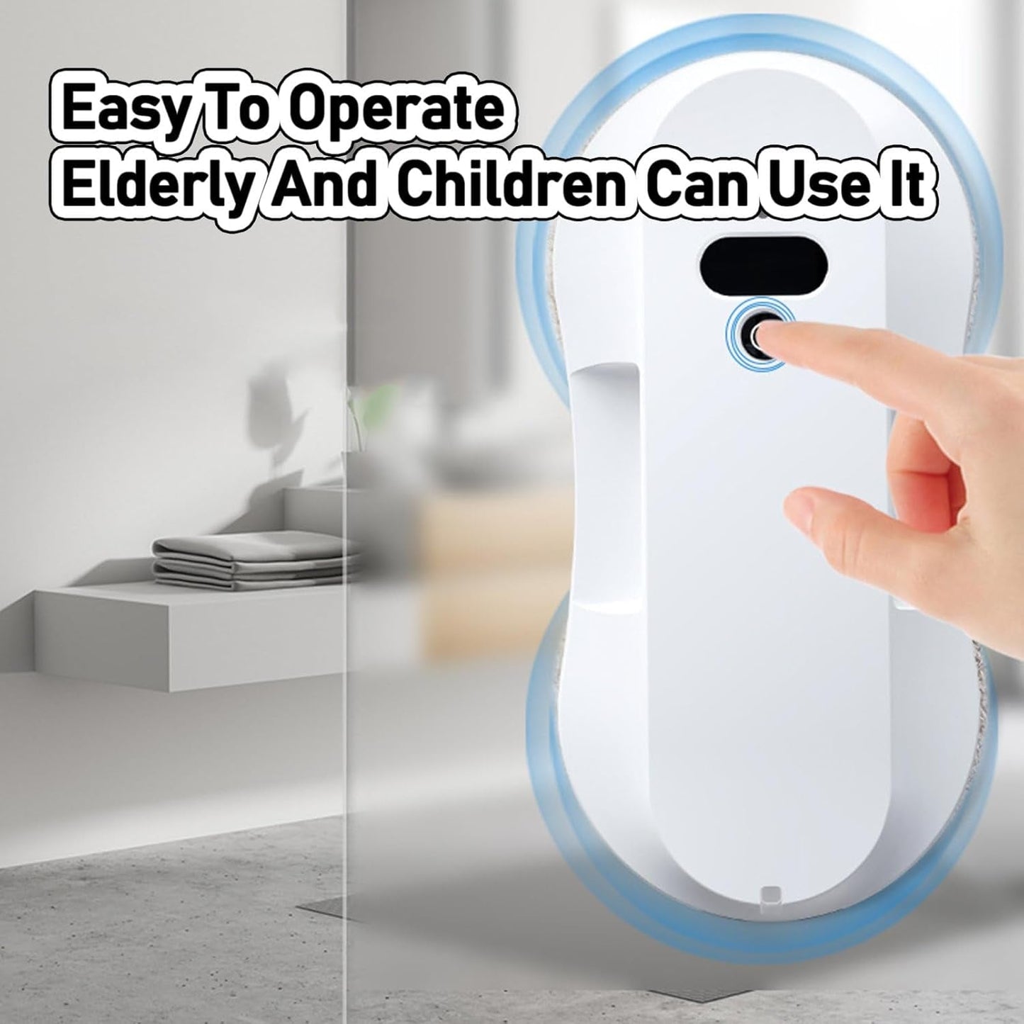 Window Cleaner Robot,Smart Window Vacuum Cleaner with Automatic Water Spray,Glass Cleaning Robot with Remote Control,For Interior/Exterior Highrise Windows