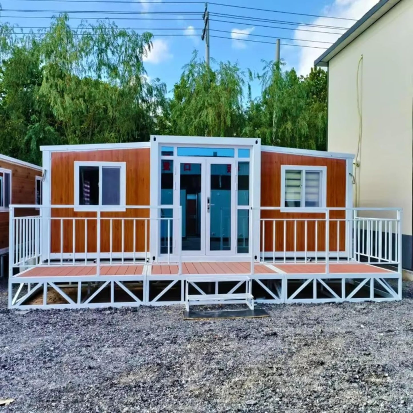 20Ft Foldable Prefab Tiny Home - 2-Bedroom Container Kit with Kitchen & Bath, Perfect for Backyard Retreat, Garden Office or Vacation Rental