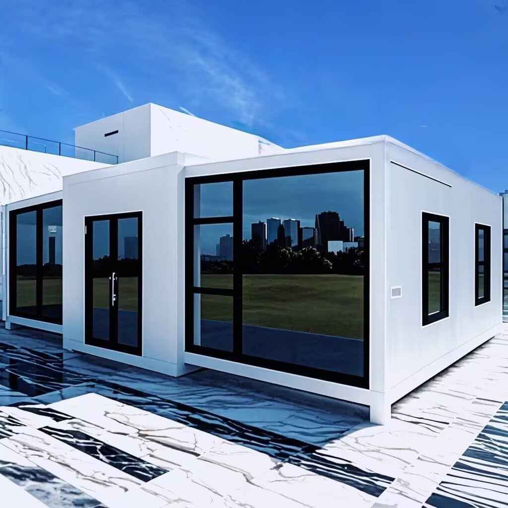 Portable Tiny House 20FT/40FT – Expandable Foldable Prefab Home with 1-3 Bedrooms, Full Bathroom & Kitchen | Modular Container House for Living, Office, or Small Shop