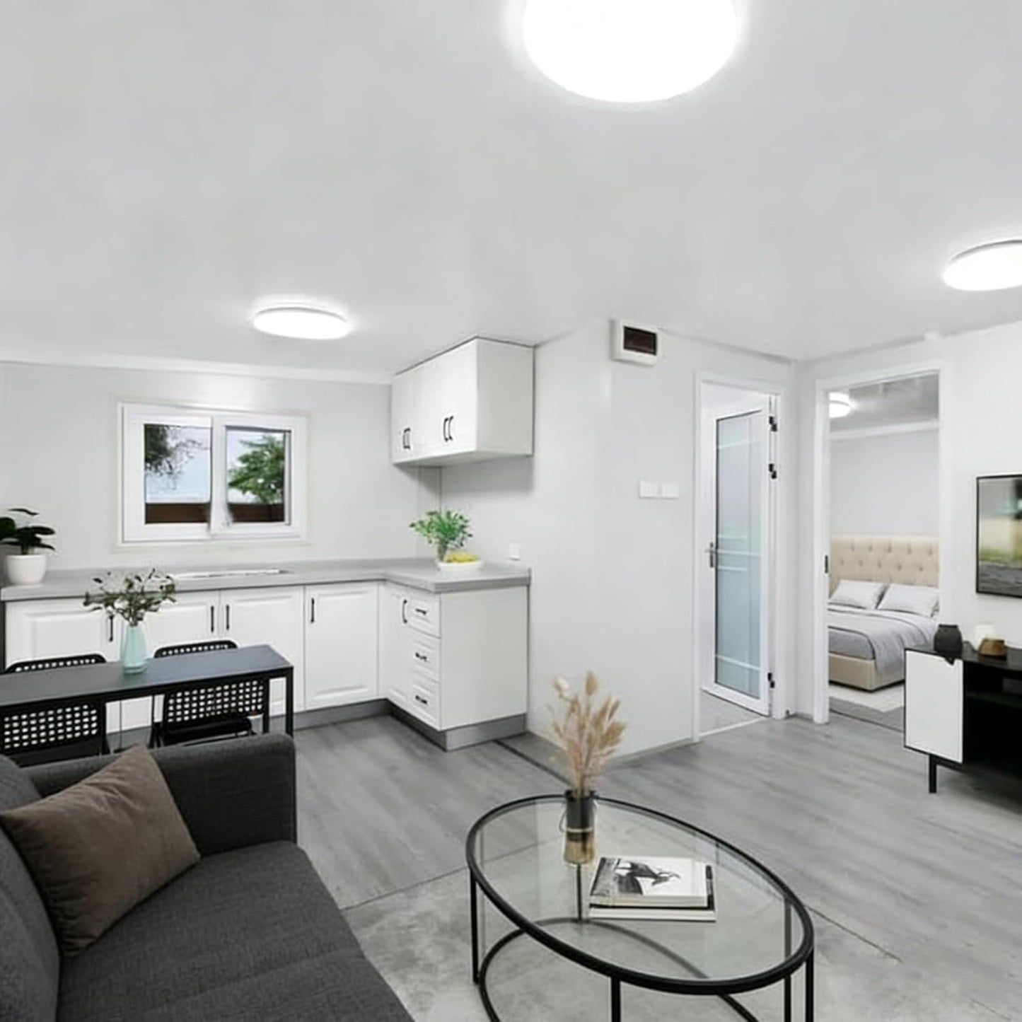 20Ft Customizable 2-Story Prefab Tiny Home, Expandable Folding Container House with 3-5 Bedrooms, Living Room, Kitchen & Full Bathroom, Luxury Tiny House with Terrace for Adults and Family Homes