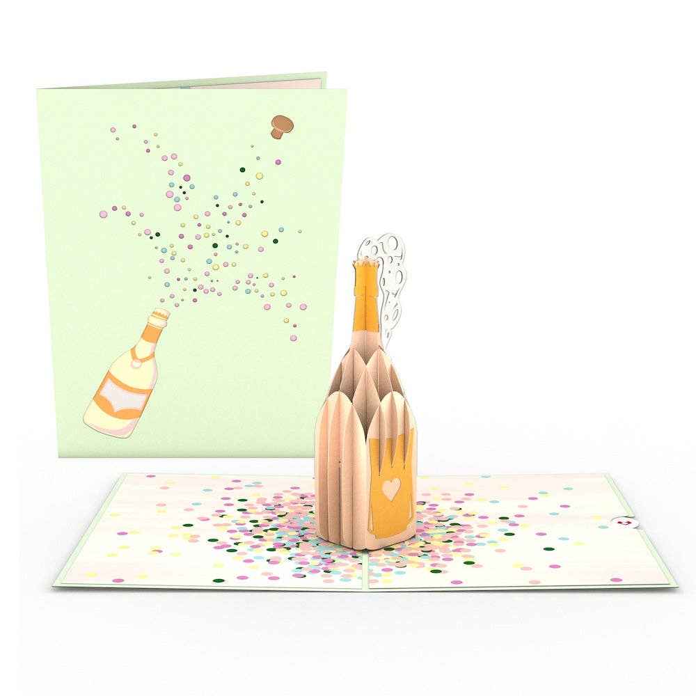 Champagne Pop 5''x7'' Card, Pop-Up Cards, Cheers