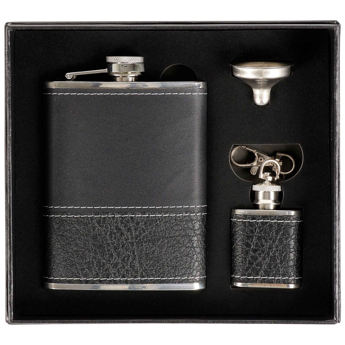 Black Grained Flask Set