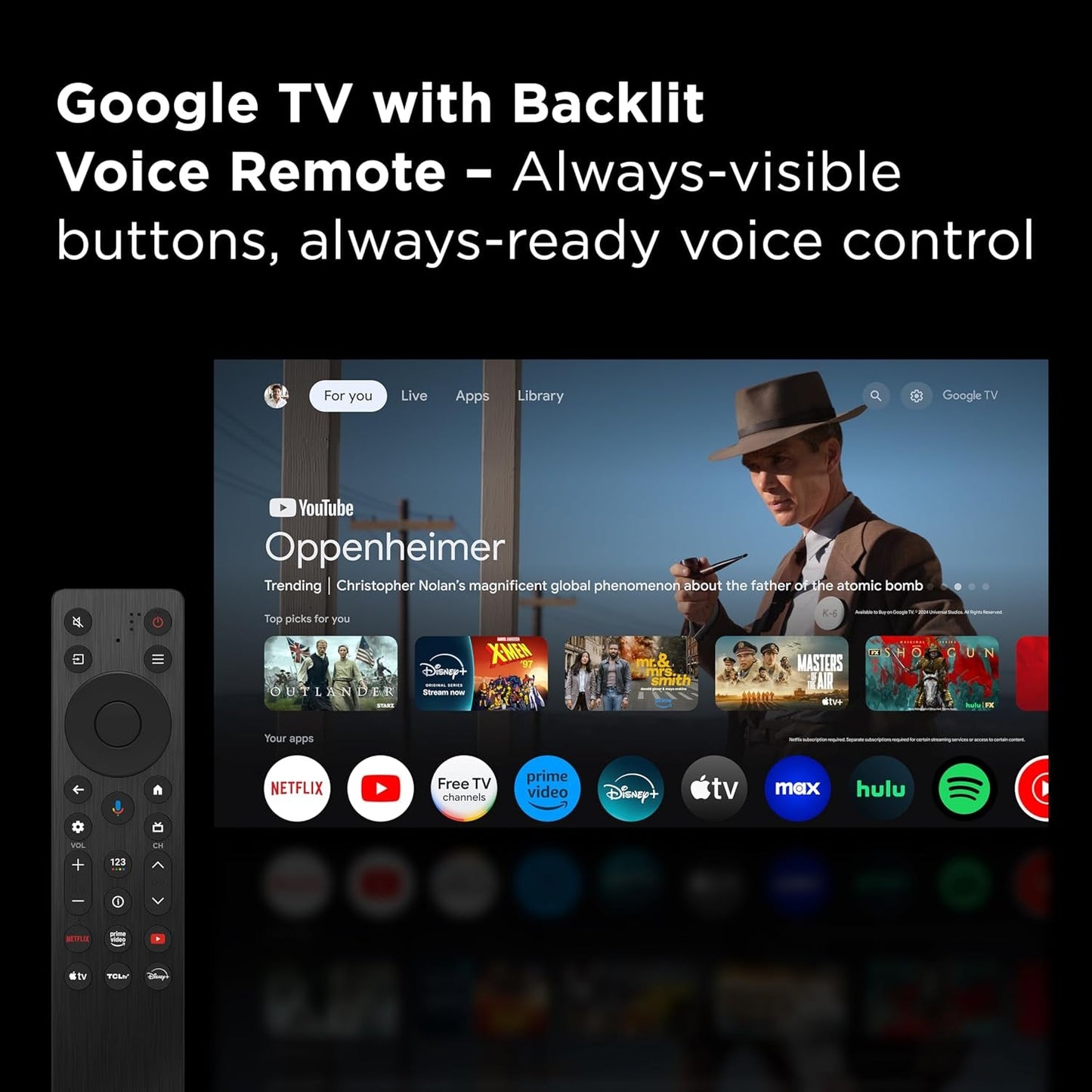 65 Inch Class T7 Series | 4K QLED HDR | 65T7, 2025 Model | 120HZ-144HZ High Brightness Smart Google TV Dolby Atmos Audio | Voice Remote Alexa Gaming Streaming Television