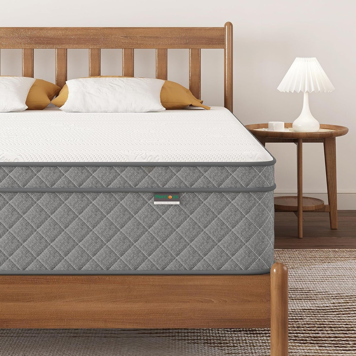 Full Mattress, 12 Inch Hybrid Double Mattress with Cooling Gel Memory Foam and Pocket Springs, Certipur-Us Certified, Medium Firm