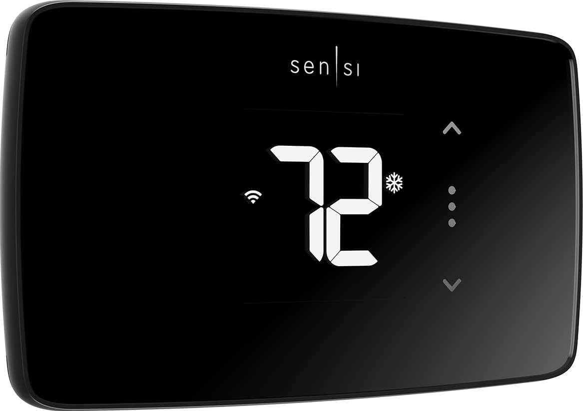 Sensi Lite Smart Thermostat, Data Privacy, Programmable, Wi-Fi, Easy DIY, Works with Alexa, Energy Star Certified, ST25, Most Systems C-Wire Not Required, except on Heat/Cool Only and Heat Pump System