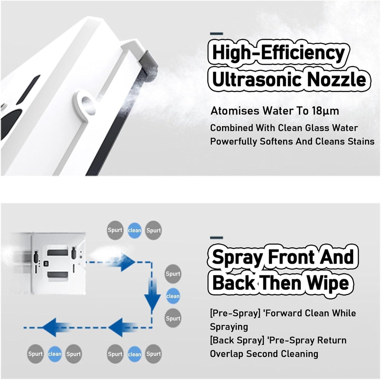 Window Cleaning Robot High Suction Electric Window Cleaner Robot Anti-Falling Remote Control Robot Vacuum Cleaner