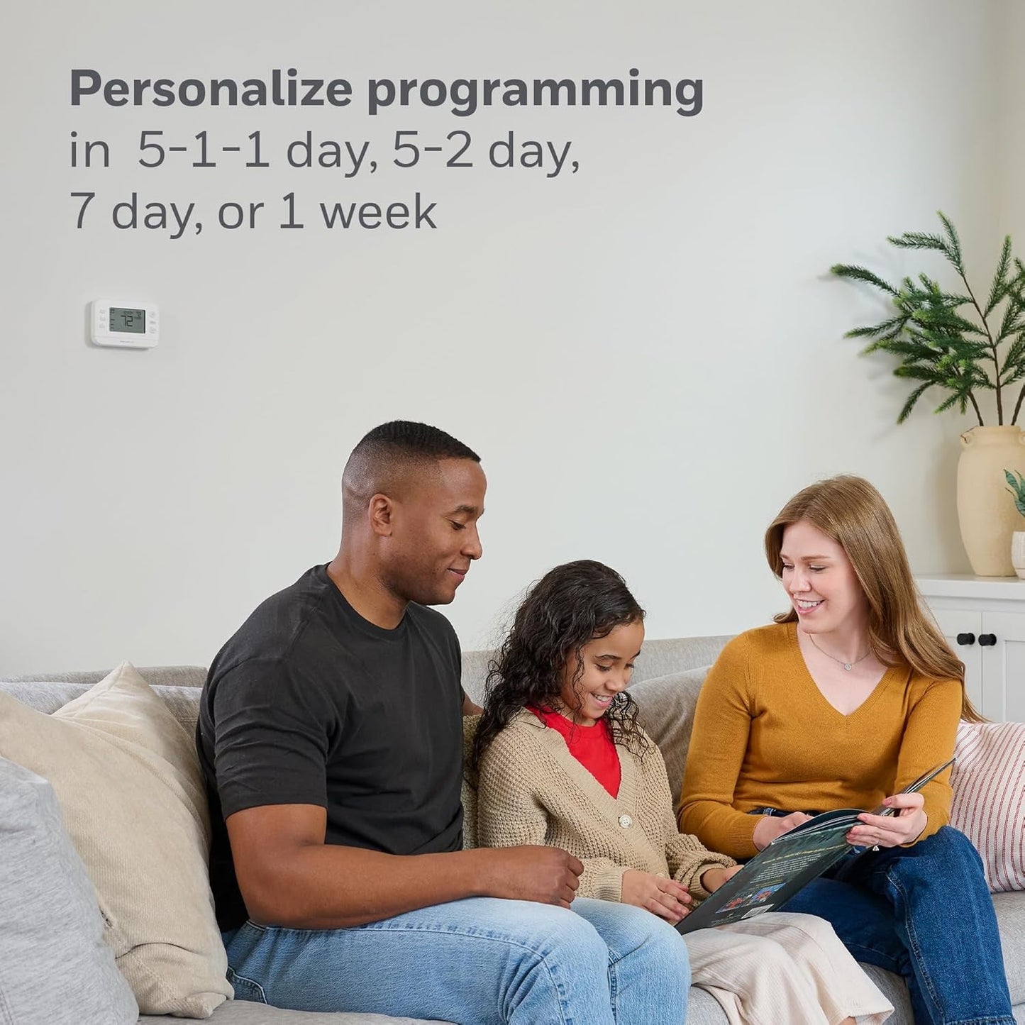 New!  Smart Thermostat, Conventional/Heat Pump Compatibility, Wifi Thermostat for Home, X2S, Gray