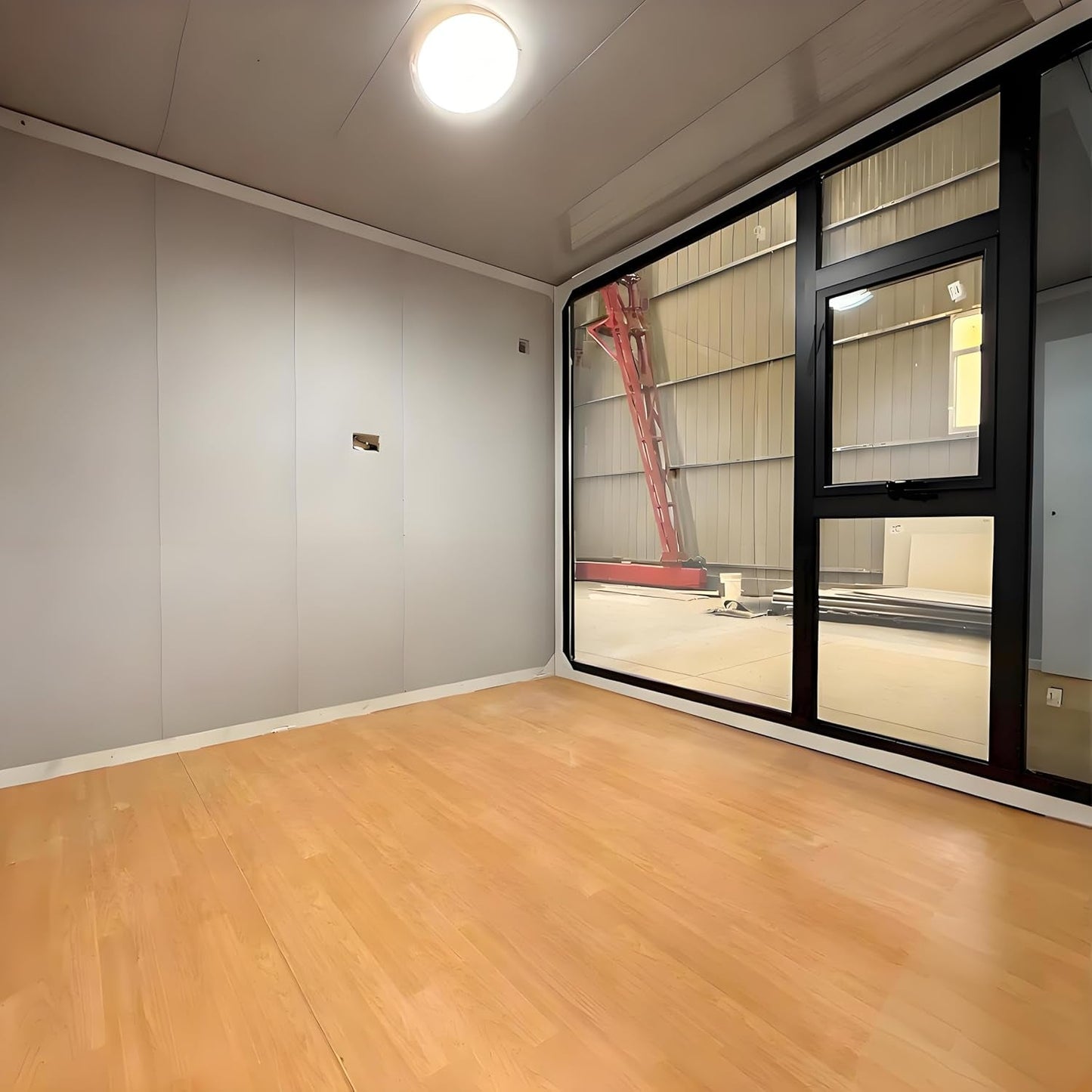 Modern Expandable Prefab Tiny Villa – 20Ft Foldable Container House with 2 Bedrooms,Fully Equipped Kitchen & Bathroom,Portable Prefabricated Modular Home for Family Living,Rental Cabin,Guest Suite