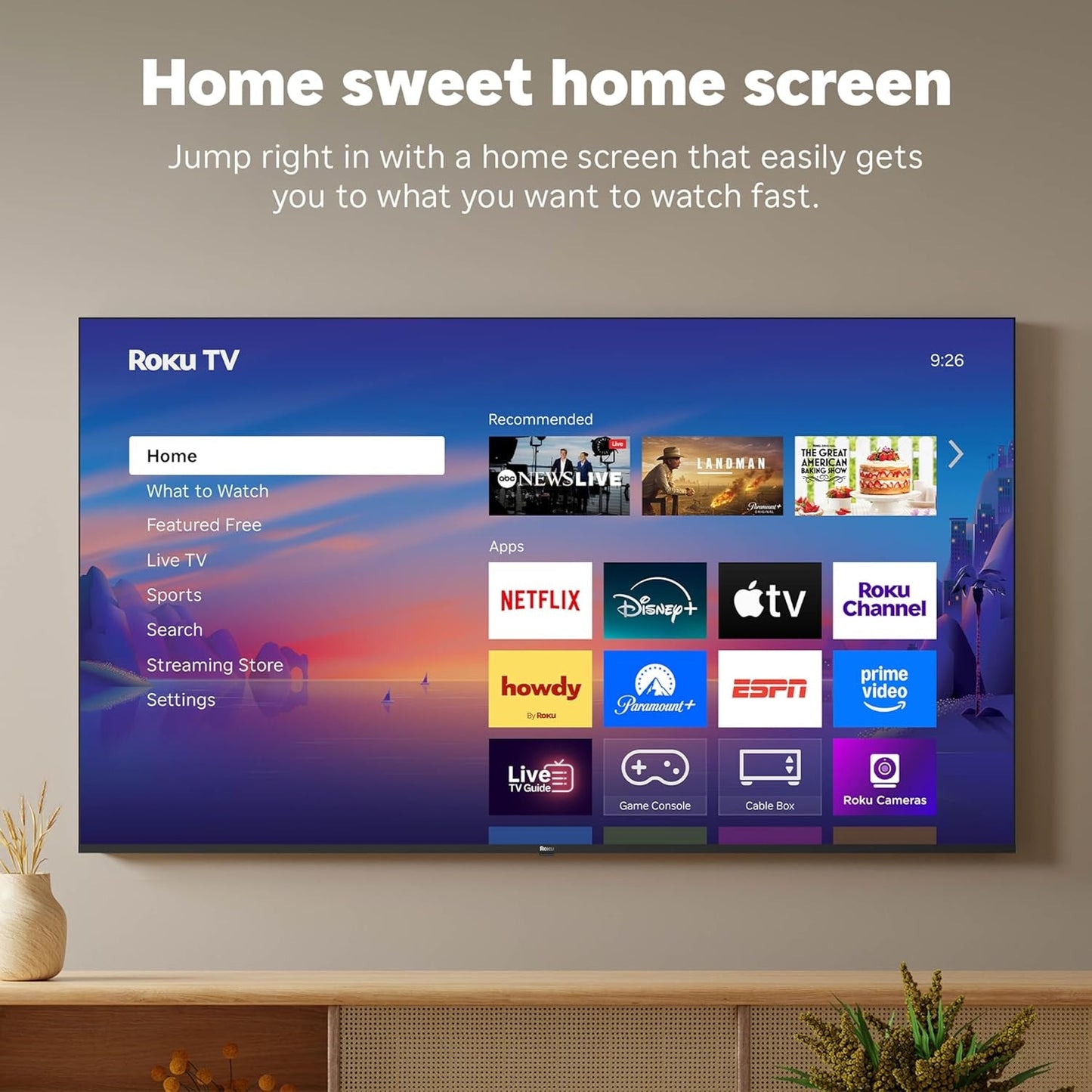 Smart TV 2025 – 65-Inch Select Series, 4K HDR TV – tv with Enhanced Voice Remote – Flat Screen LED Television with Wi-Fi for Streaming Live Local News, Sports, Family Entertainment