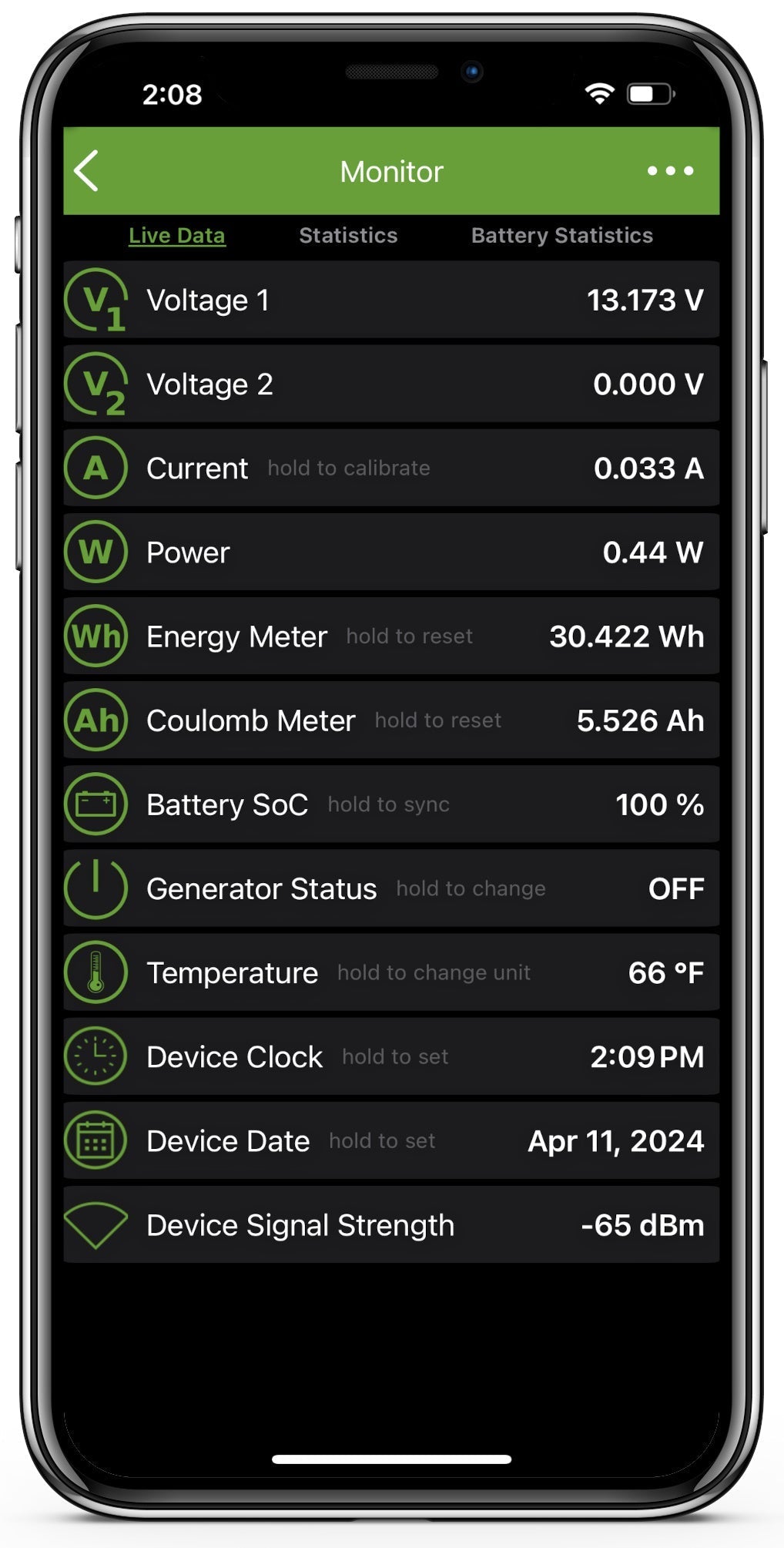 PowerMon - Bluetooth LE Advanced Battery Monitor / DC Power Meter with data logging