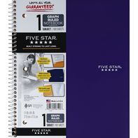 Five Star Notebook, 1 Subject, Graph Ruled, 100 Sh...
️