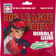 Big League Chew Bubble Gum, Slamin Strawberry️