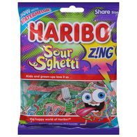 HARIBO Candy, Gummi, Sour S'ghetti, Share Size