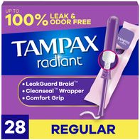 TAMPAX Radiant Tampons, with LeakGuard Braid, Regu...
️